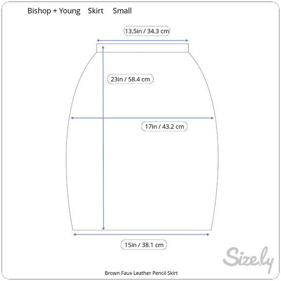 NWOT BISHOP + YOUNG Brown Vegan Faux Leather Pencil Skirt Size Small - Picture 14 of 14